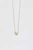 gold necklace with oval morganite