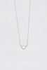 gold necklace with trapezoid shaped diamond slice