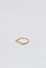 side view of gold ring with angular face
