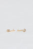 gold bar earrings with bezel set half moon salt and pepper diamond