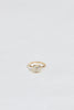 gold ring with bezel set asscher cut white diamond