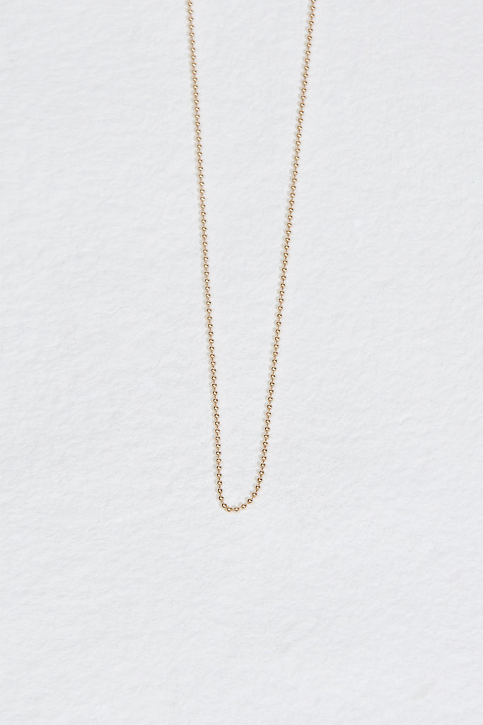 gold ball chain necklace