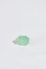gold 8 prong ring with oval colombian emerald