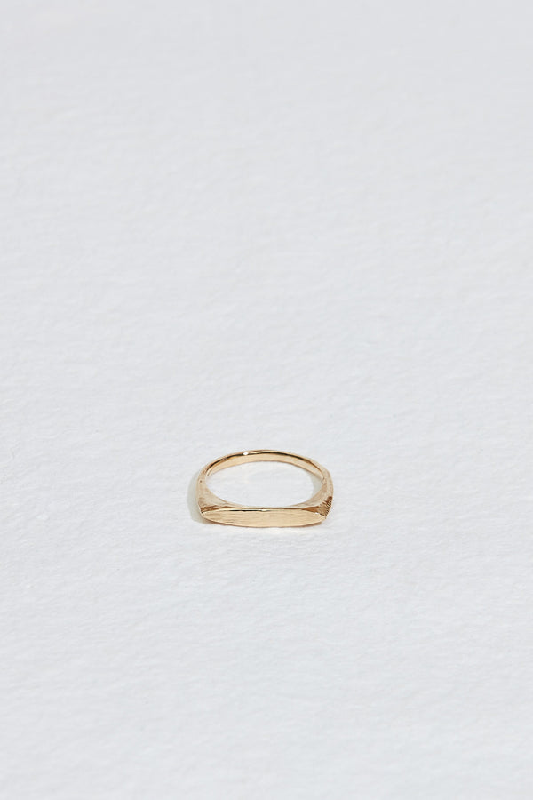 gold ring with angular face