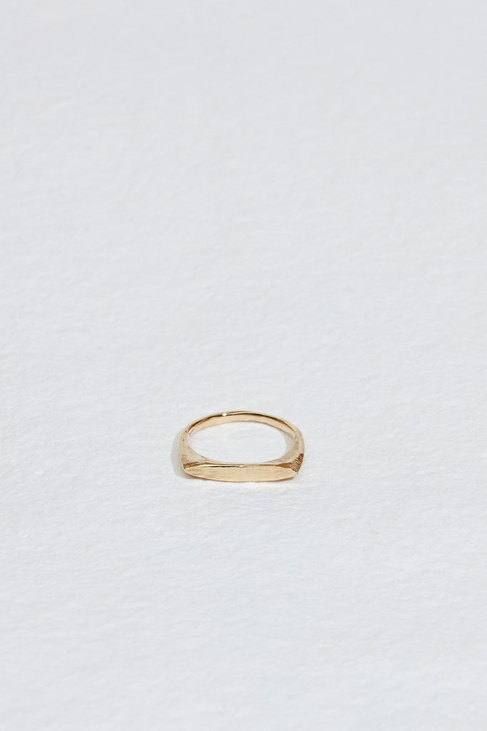 gold ring with angular face