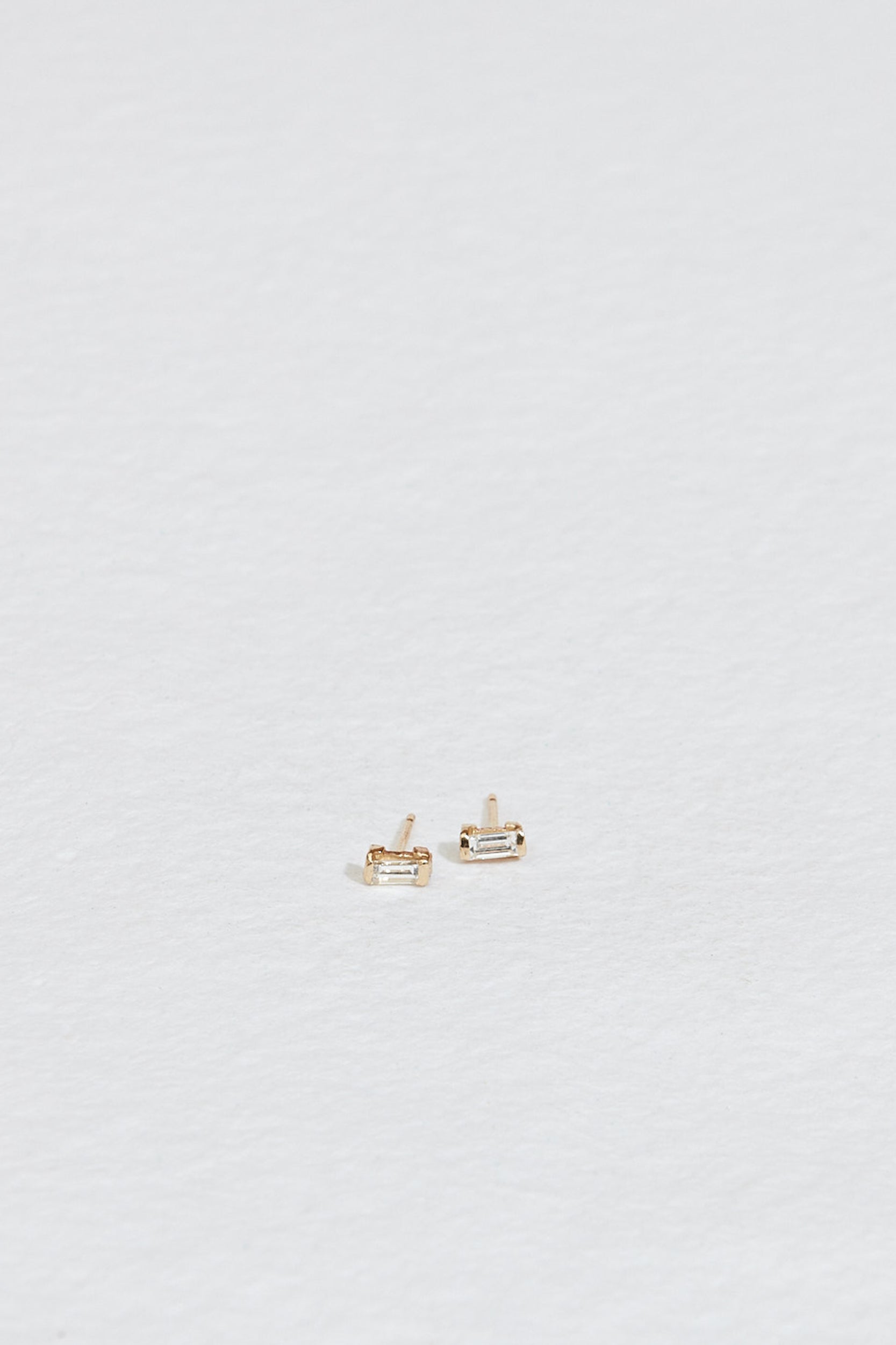 JP BAGUETTE DIAMOND STUDS | Jane Pope Jewelry