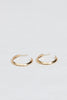 gold knife edge cut hoop earrings