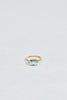 gold four prong oval aquamarine ring with textured band