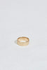 lightly textured gold band with straight sides