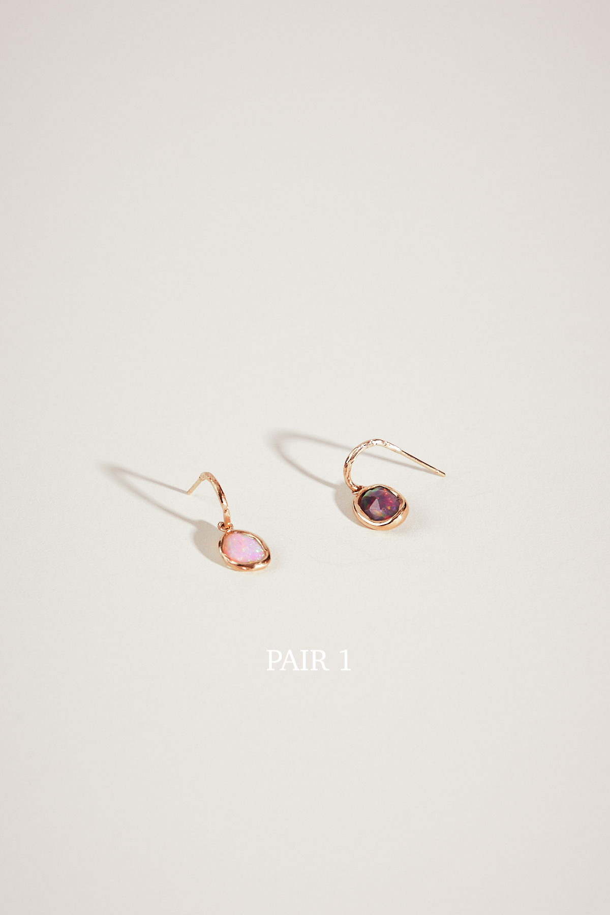 JP BEZEL SET OPAL HOOPS | Jane Pope Jewelry